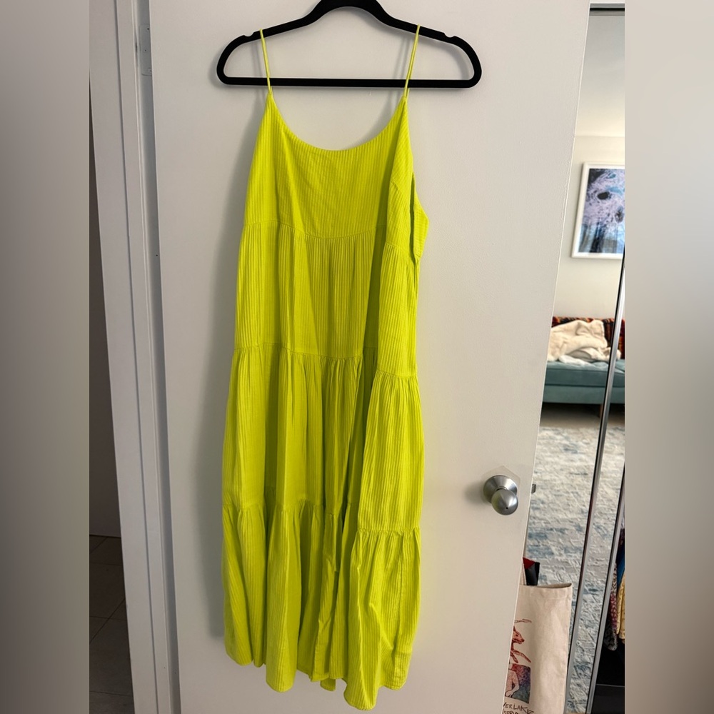 J. Crew Neon Yellow Maxi Dress